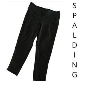 Spalding Black Cropped Leggings Size Small